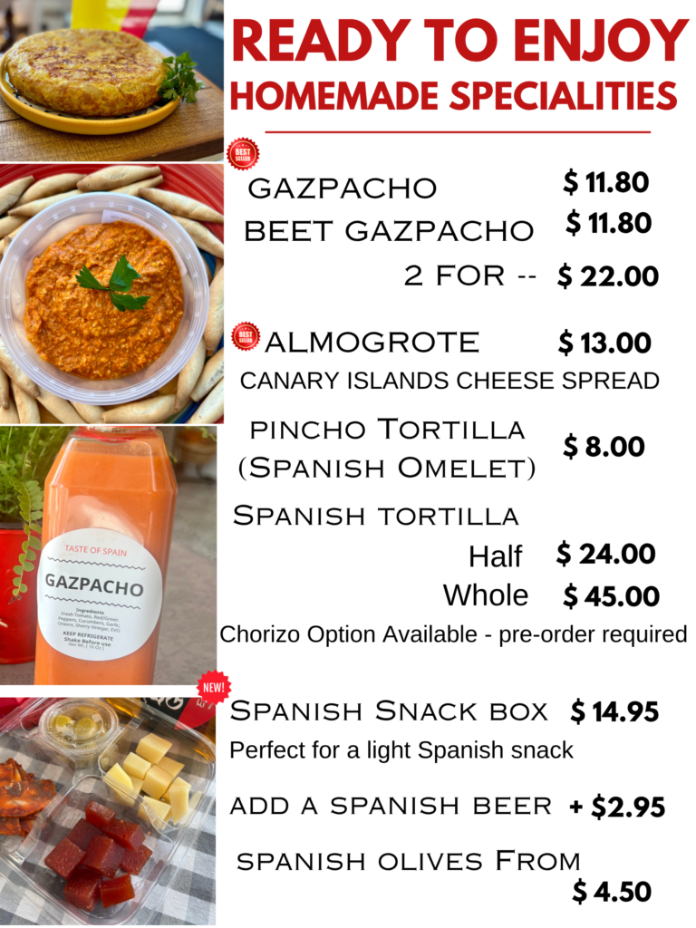 REady to enjou menu 6 - Taste of Spain